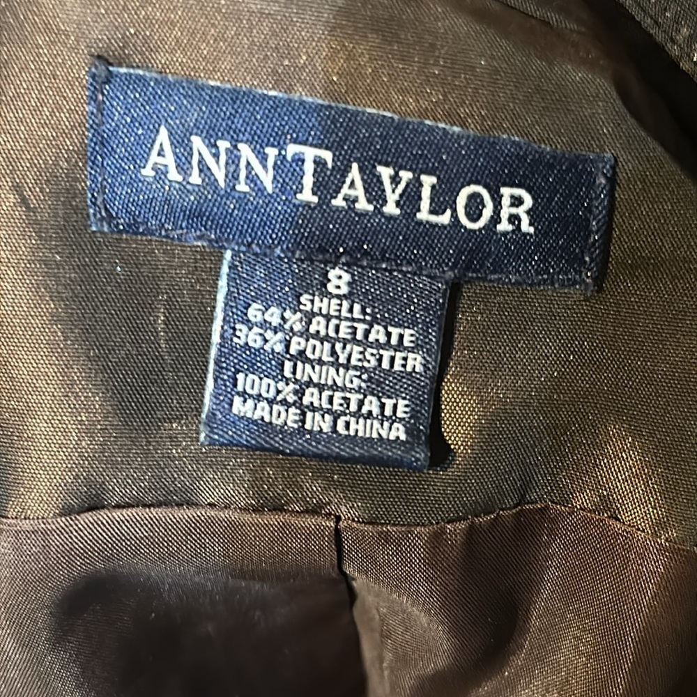 Ann Taylor brown shimmery blazer - Picture 4 of 4